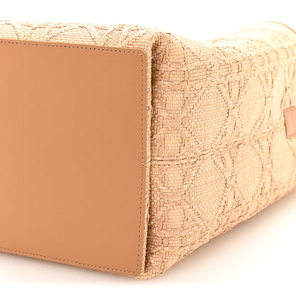 Christian Dior Raffia Macrocannage Medium Toujours Vertical Tote Natural 10 of 11