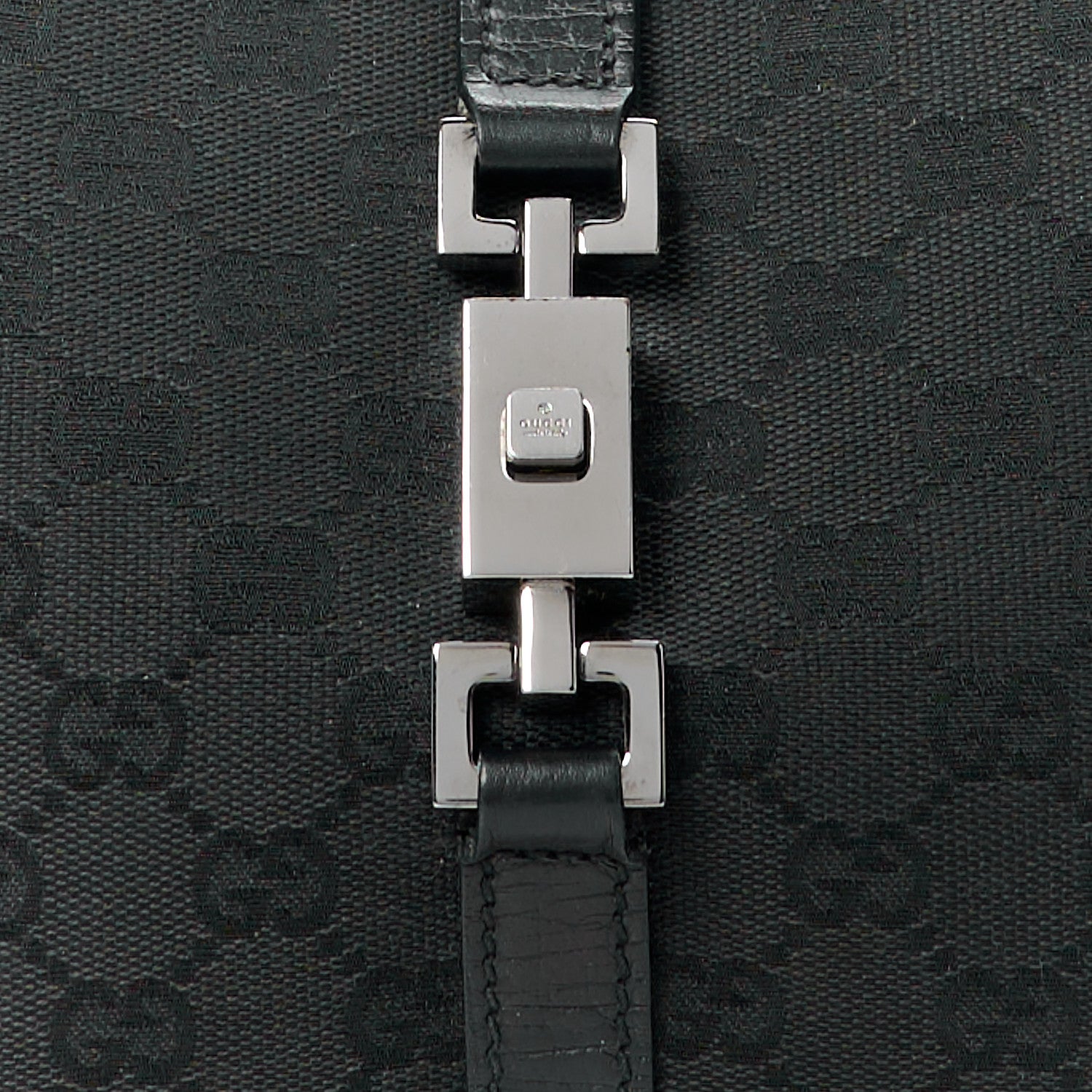Gucci Monogram Jackie Shoulder Bag Black 8 of 10