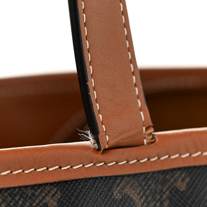 Celine Triomphe Canvas Calfskin Medium Cabas Bag Tan 18 of 19