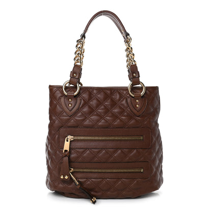 Marc Jacobs Calfskin Quilted Tote Brown 1 of 6
