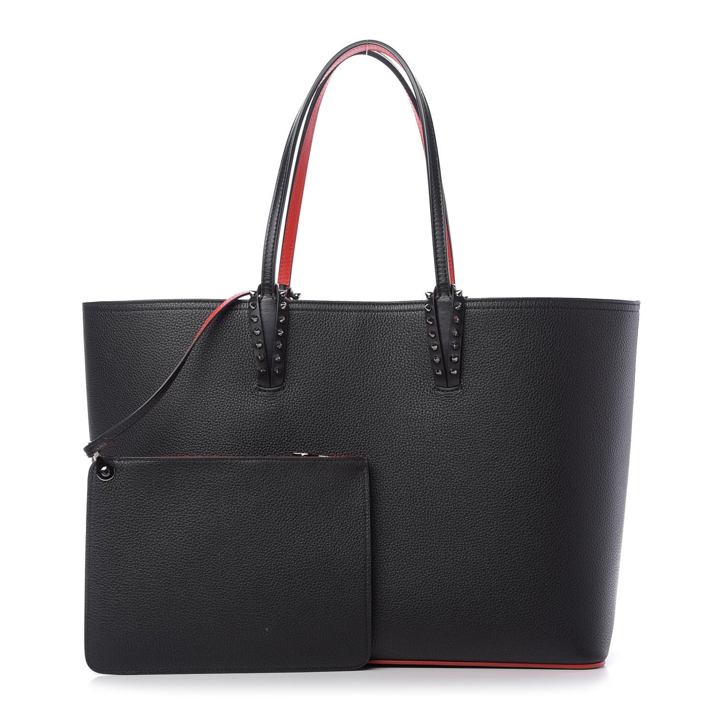 Calfskin Spikes East West Cabata Tote Black