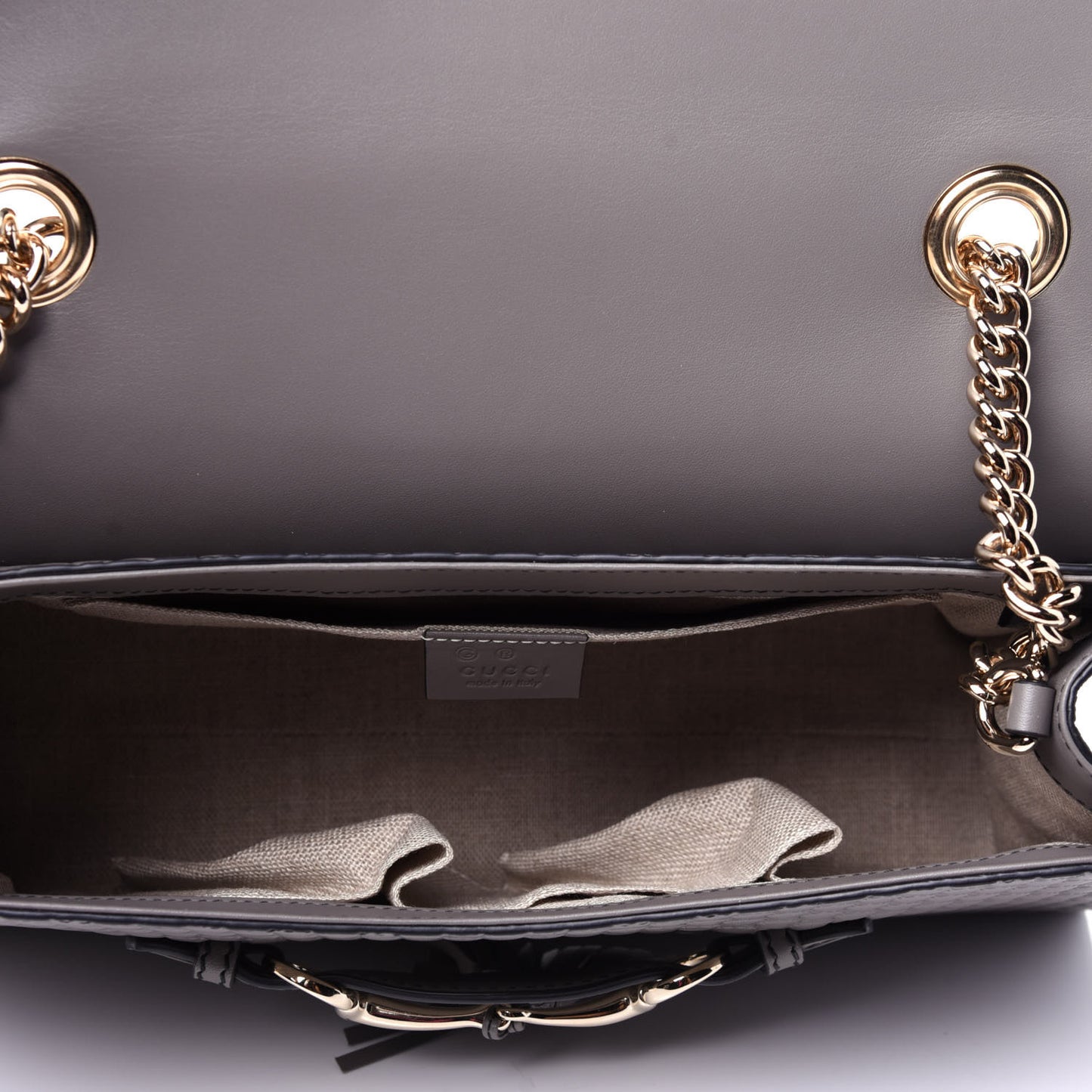 Soft Microguccissima Medium Emily Chain Shoulder Bag Loess