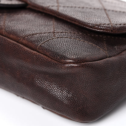 Chanel Caviar Outdoor Ligne Flap Dark Brown 9 of 15
