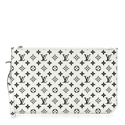 Louis Vuitton Monogram Giant Neverfull MM GM Pochette White 1 of 7