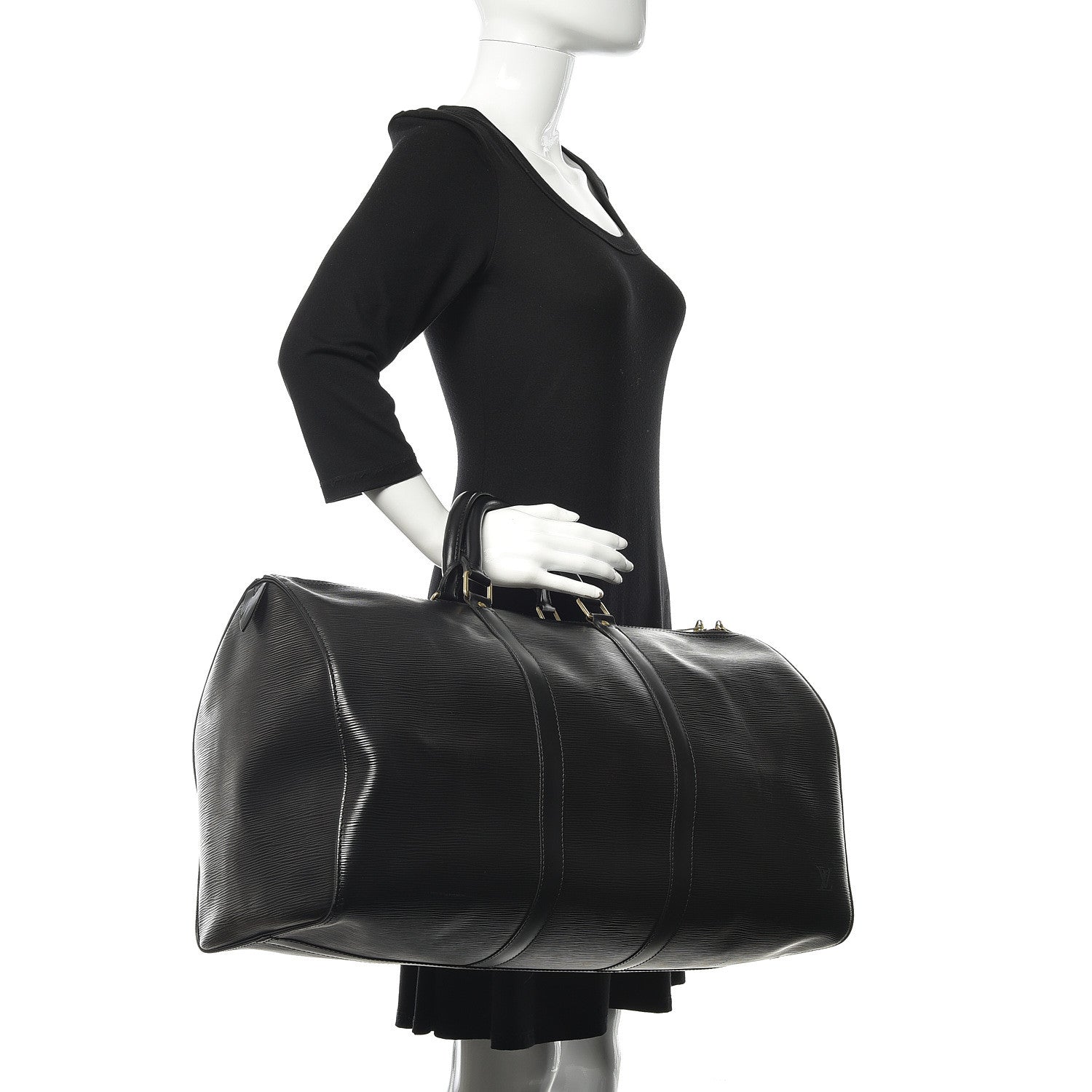 Louis Vuitton Epi Keepall 50 Black 2 of 15