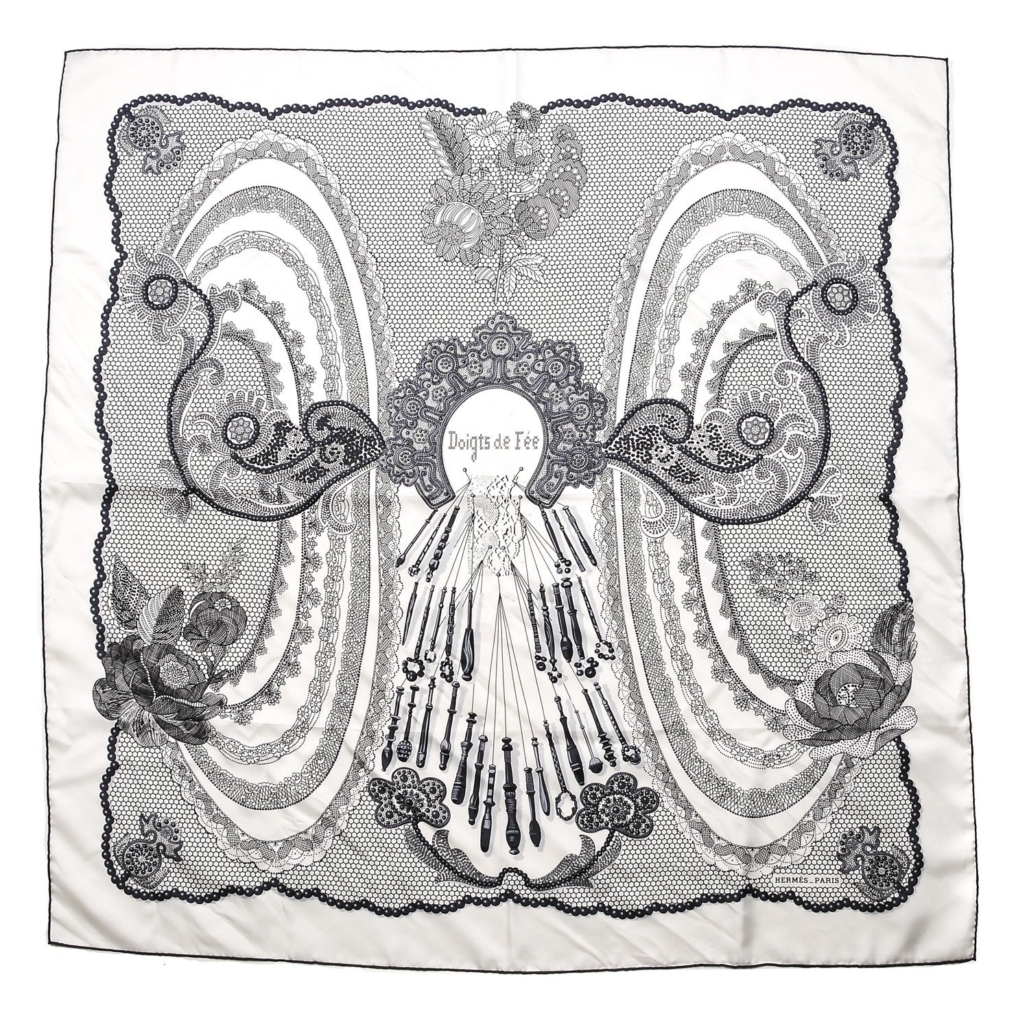 Hermes Silk Doigts de Fee Scarf 90 1 of 8