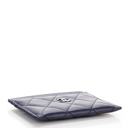 Chanel Lambskin Quilted Card Holder Navy Blue 4 of 8