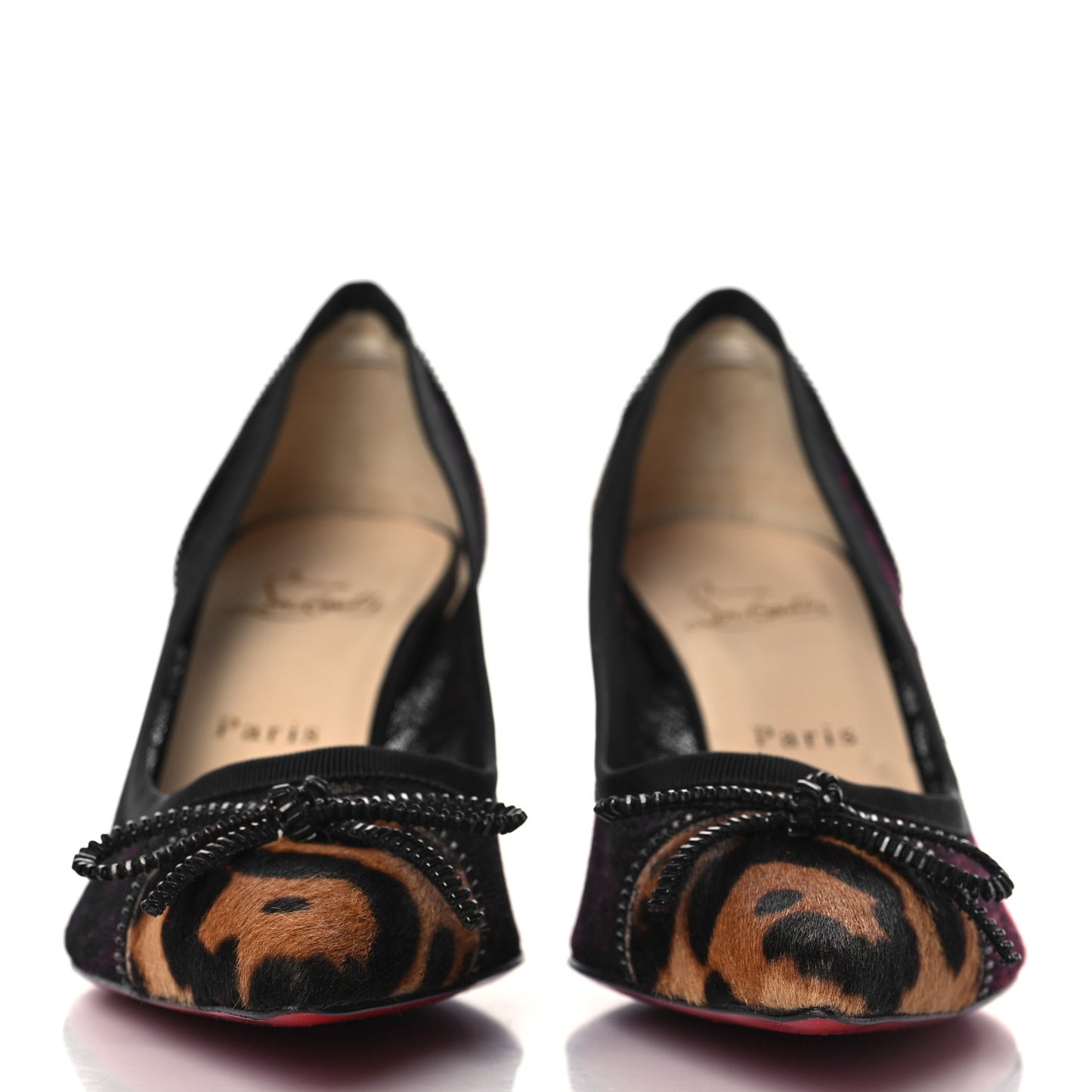 Pony Hair Lace Leopard Souris 70 Pumps 39.5 Black