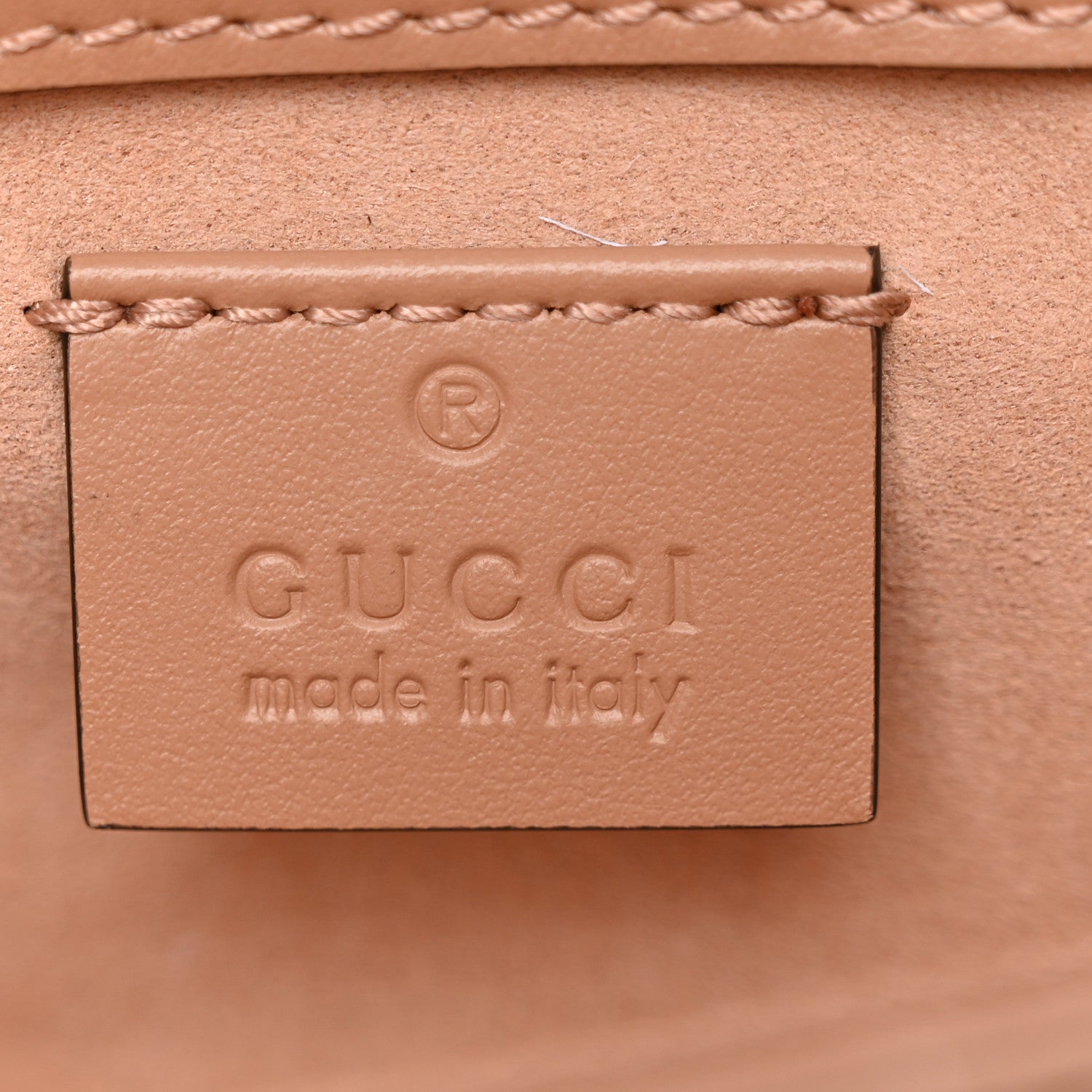 Gucci Calfskin Matelasse Aria Super Mini GG Marmont Shoulder Bag Camelia 6 of 10
