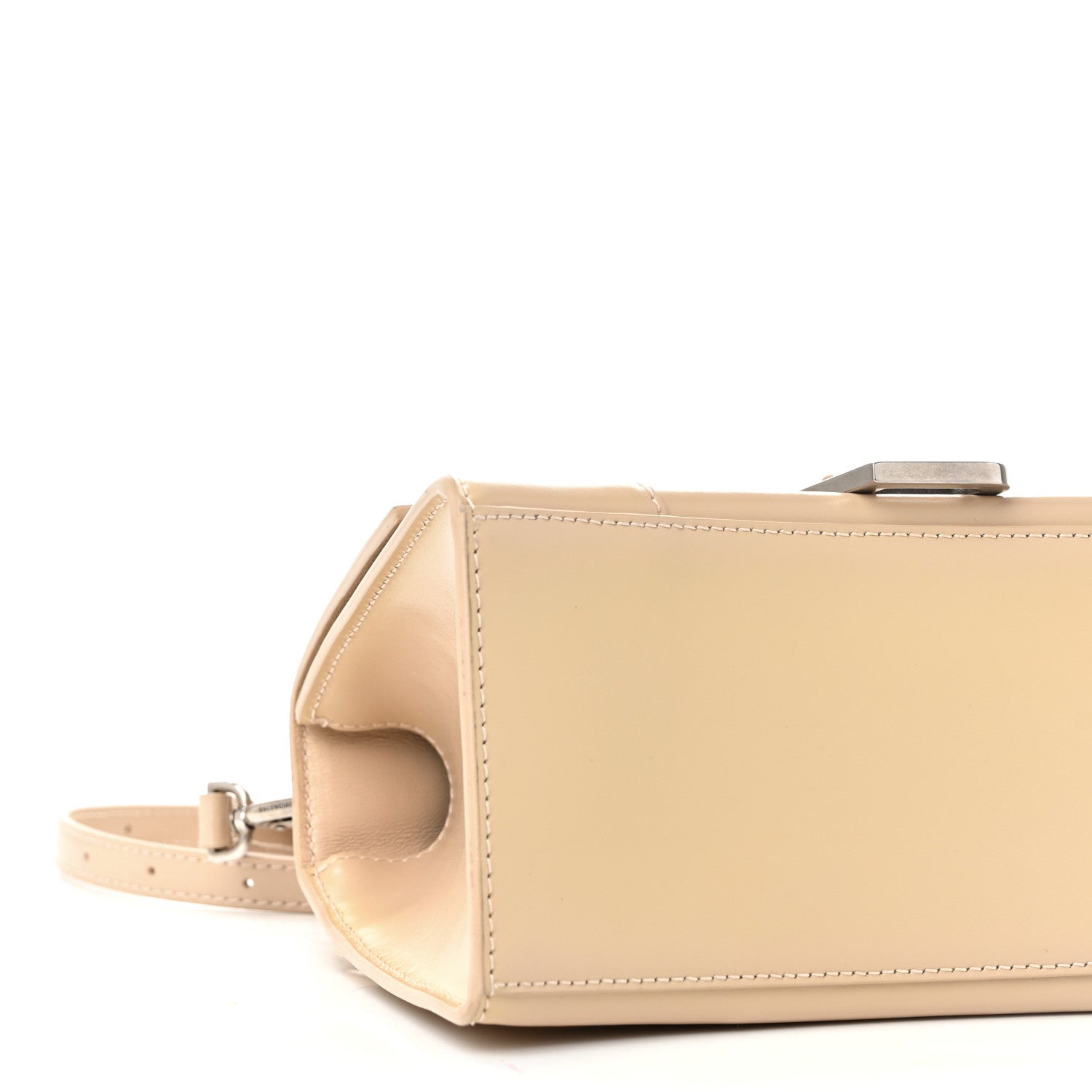 Balenciaga Shiny Box Calfskin Small Hourglass Top Handle Bag Light Beige 8 of 9