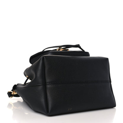 Louis Vuitton Calfskin Lockme Bucket MM Black 4 of 10