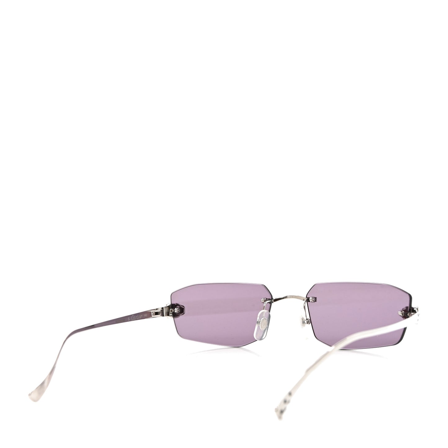 Metal Panthere De Cartier Rimless Sunglasses CT0474S Silver