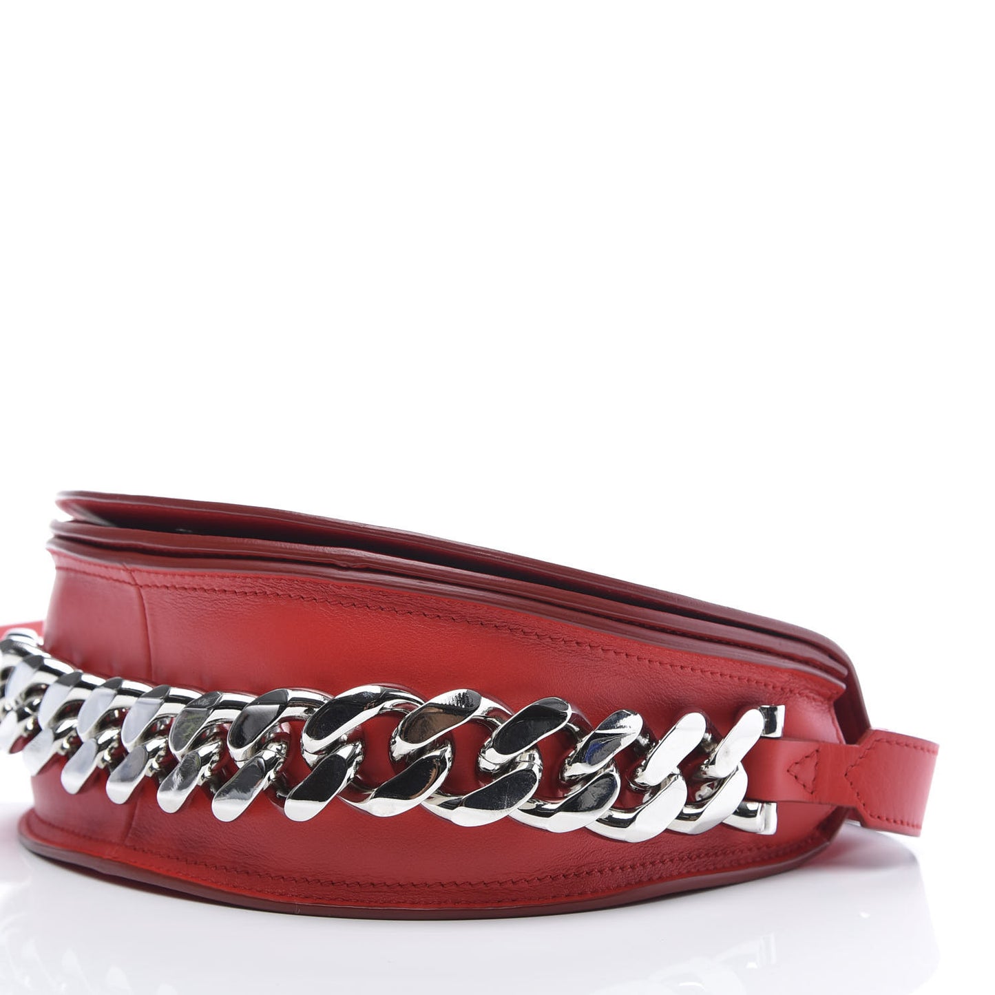 Calfskin Mini Infinity Saddle Bag Medium Red