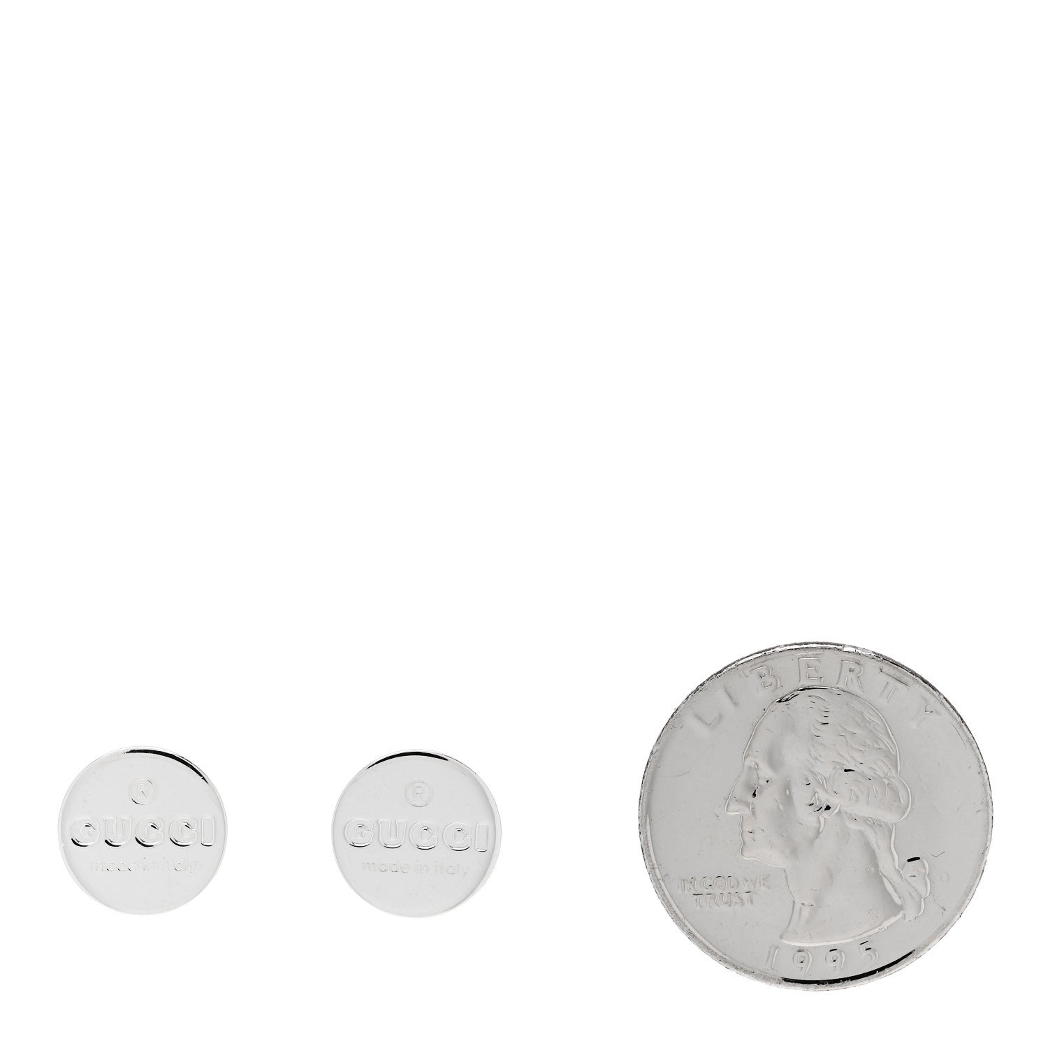 Gucci Sterling Silver Round Stud Earrings 2 of 4