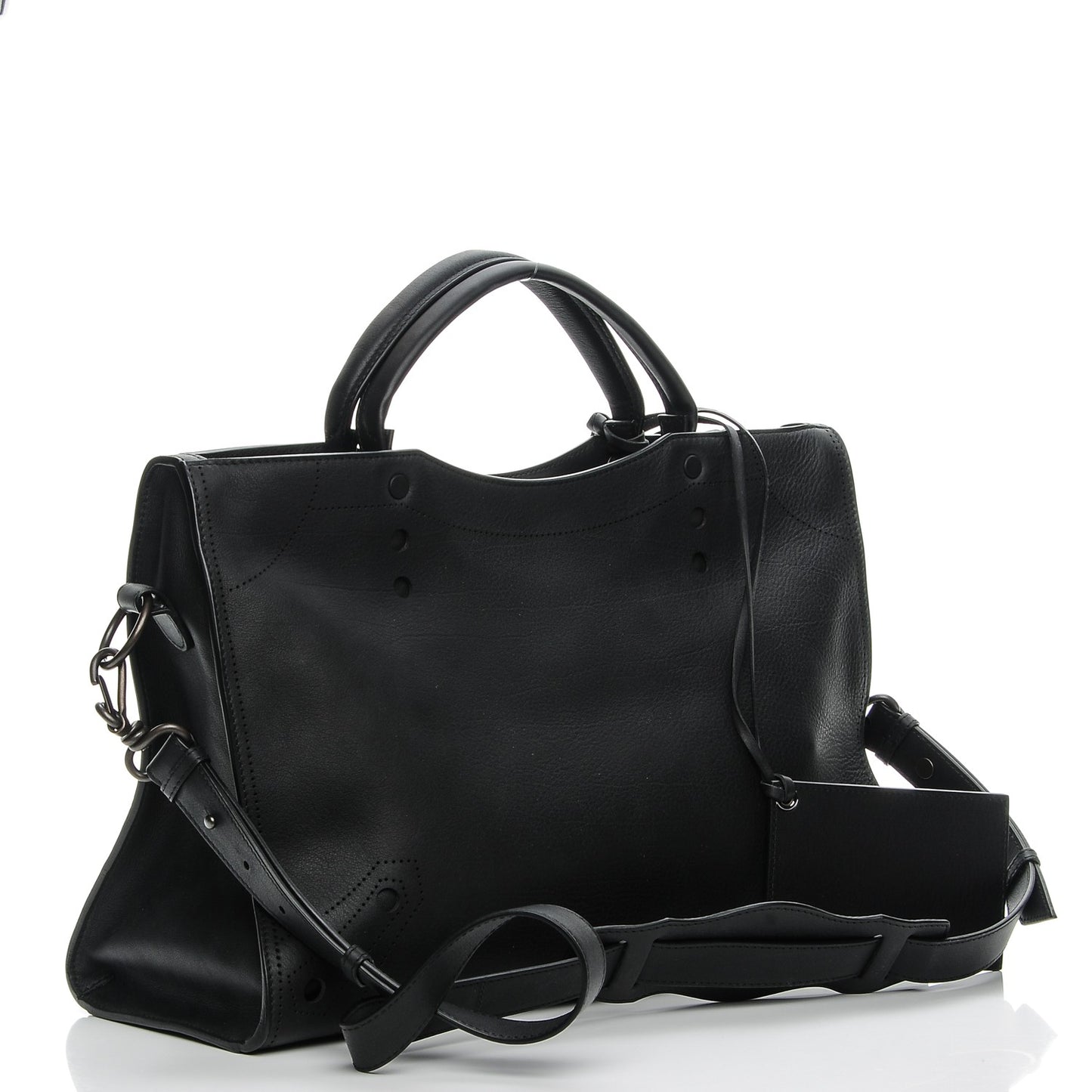 Veau Soyeux Perforated Blackout Hardware City Black