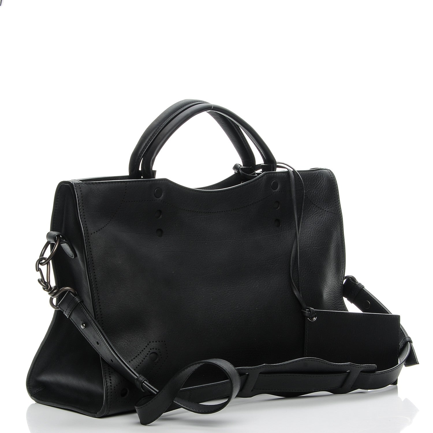 Balenciaga Veau Soyeux Perforated Blackout Hardware City Black 3 of 7