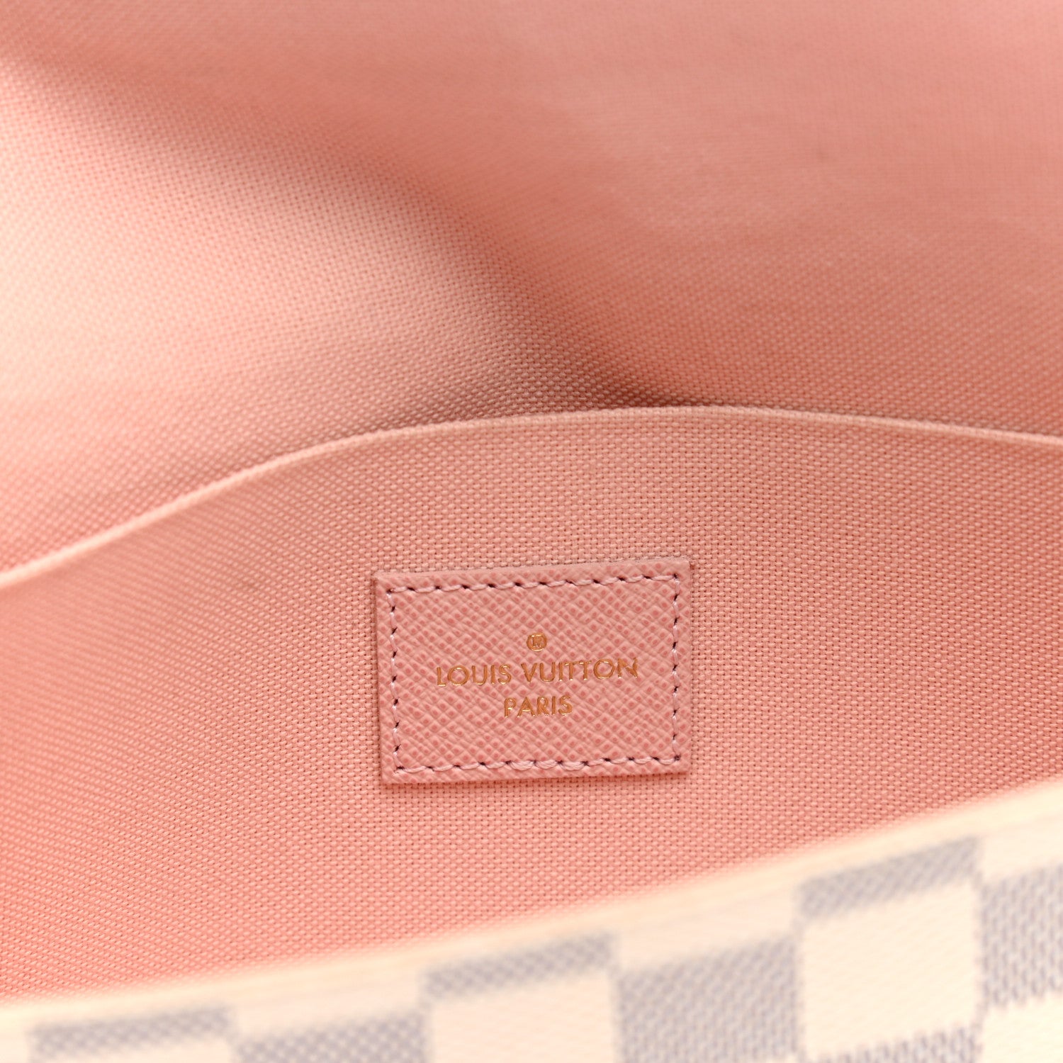 Louis Vuitton Damier Azur Pochette Felicie Chain Wallet Rose Ballerine 6 of 9