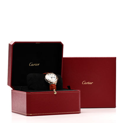 Cartier 18K Pink Gold Alligator 36mm Ballon Bleu De Cartier Automatic Watch Orange 5 of 5