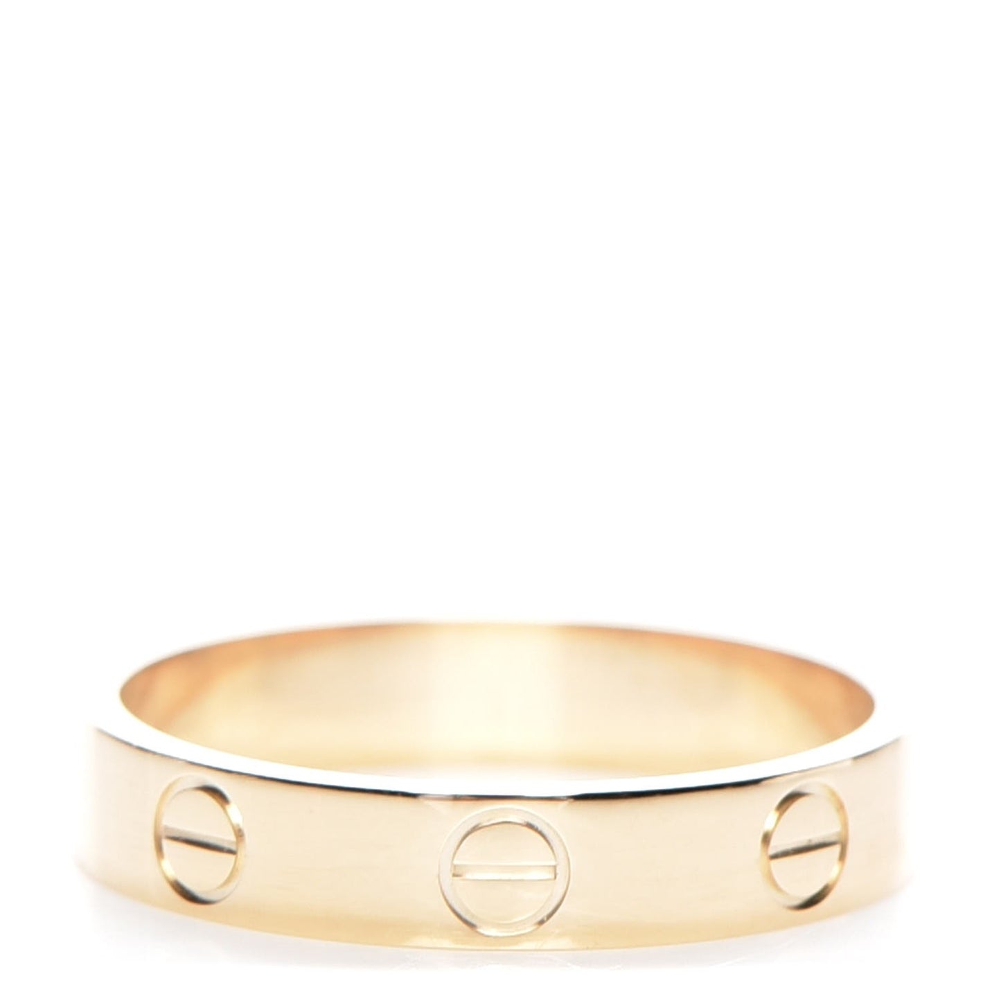 18K Yellow Gold 3.5mm LOVE Wedding Band Ring 53 6.25