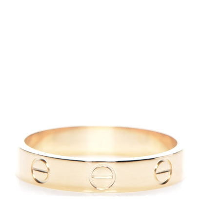 Cartier 18K Yellow Gold 3.5mm LOVE Wedding Band Ring 53 6.25 1 of 5