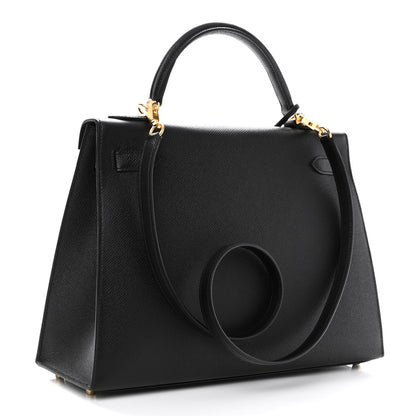 Hermes Epsom Kelly Sellier 32 Black 3 of 10