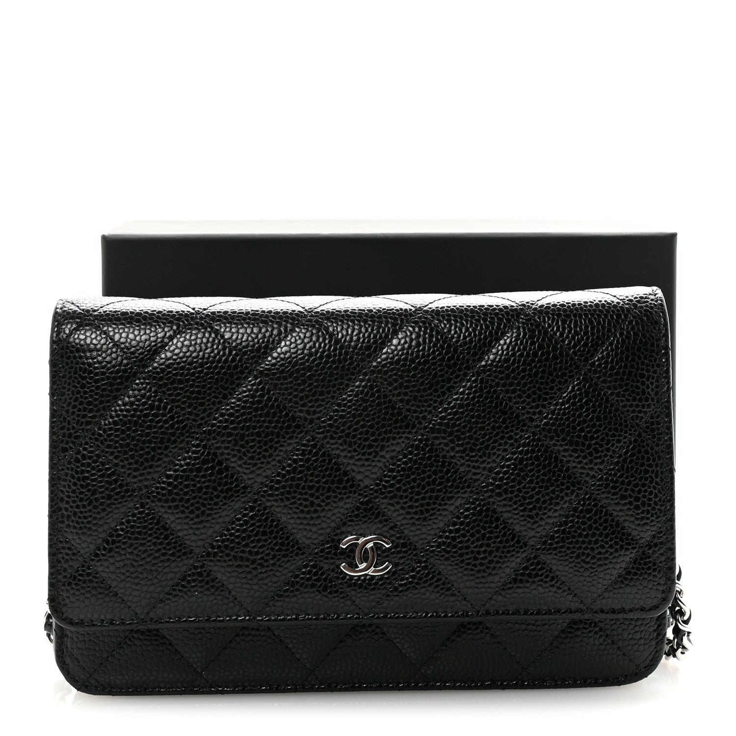Chanel Caviar Quilted Wallet on Chain WOC Black 12 of 12