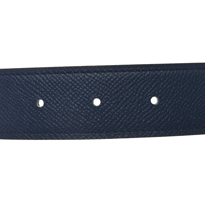 Hermes Epsom 32mm H Belt 90 36 Blue Nuit Chocolate 4 of 6