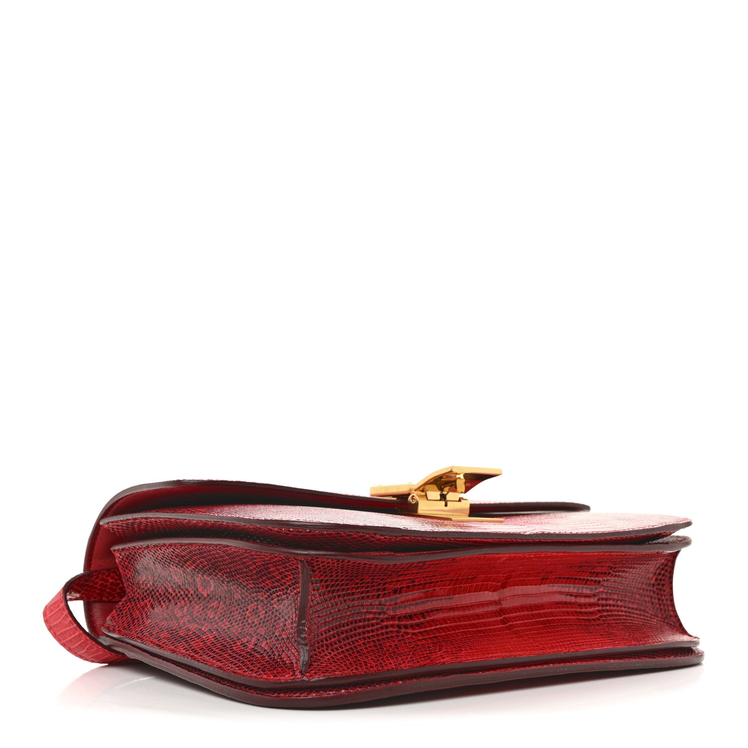 Celine Lizard Medium Classic Box Flap Bag Ruby 4 of 12