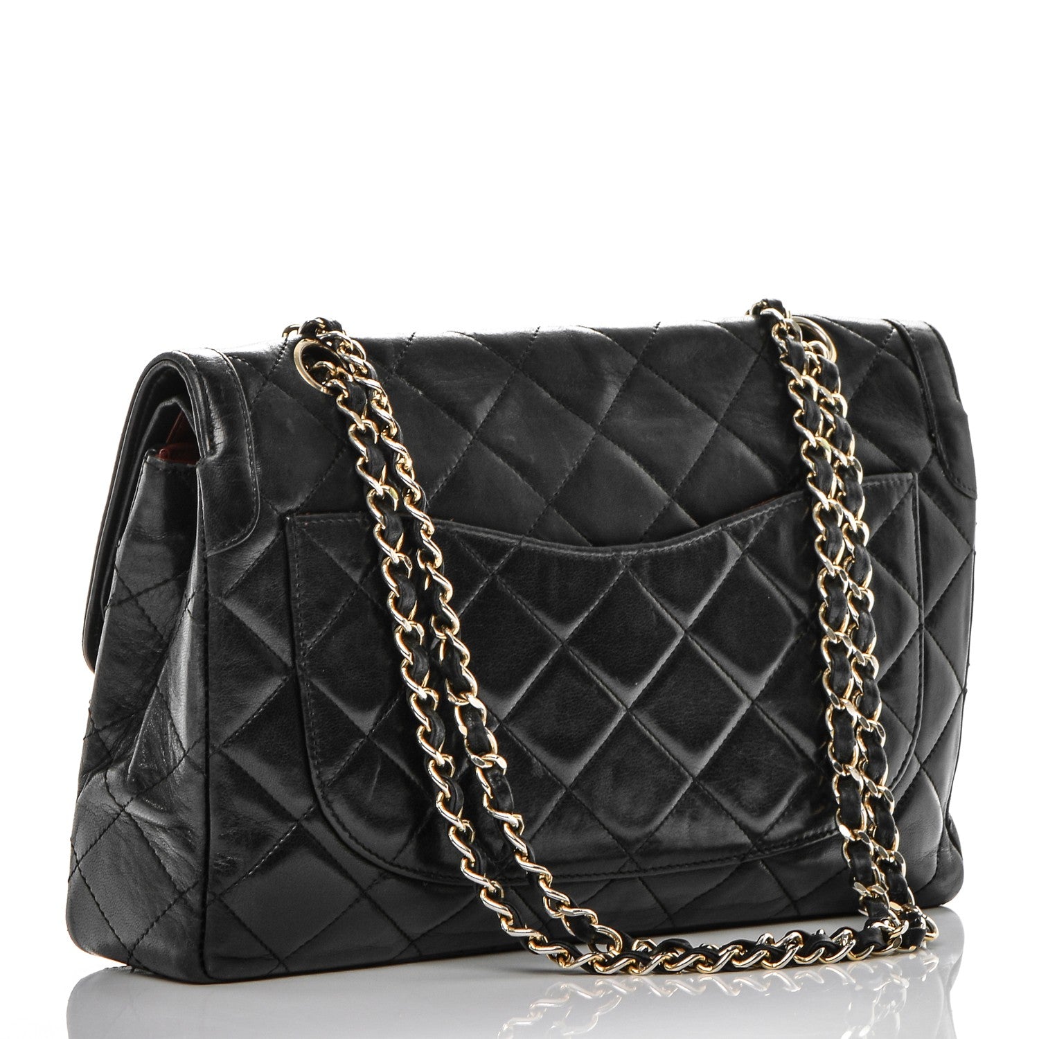 Chanel Lambskin Quilted Medium Double Flap Black 4 of 9