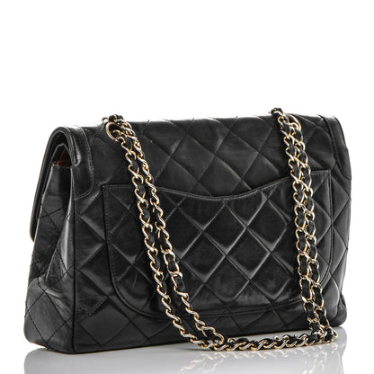 Chanel Lambskin Quilted Medium Double Flap Black 4 of 9
