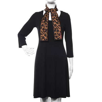 Louis Vuitton Silk Leopard Bandeau Scarf Marron 2 of 4