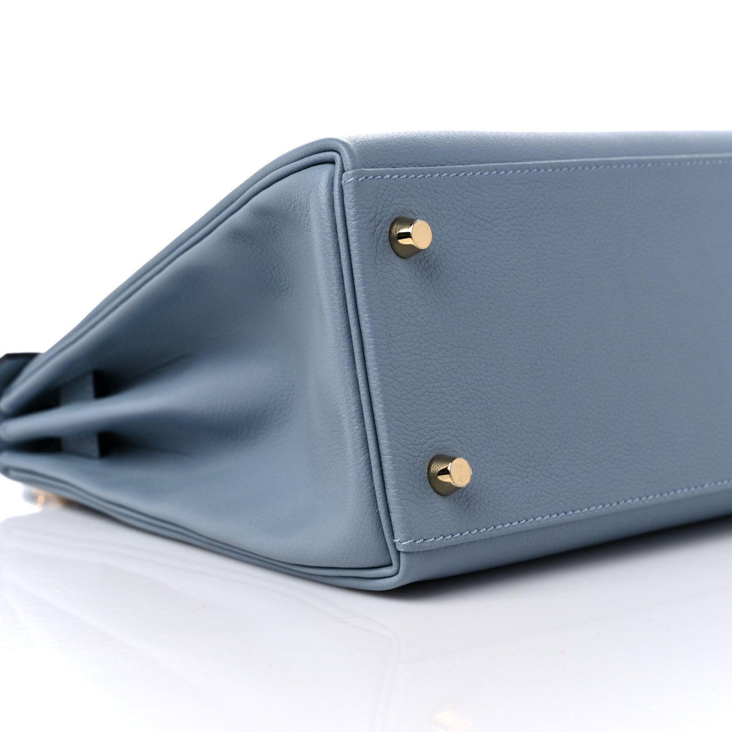 Hermes Evercolor Kelly Retourne 28 Bleu Lin 8 of 10