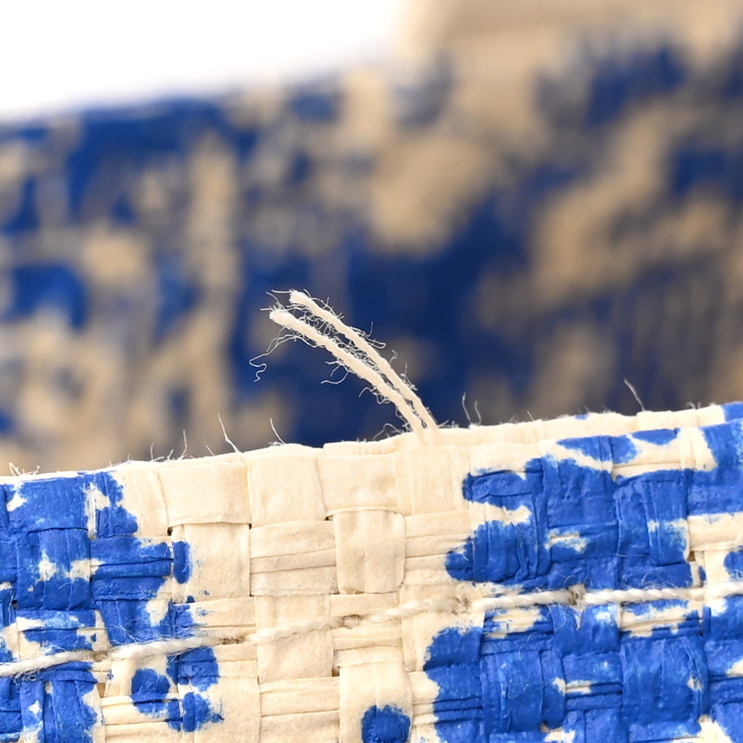 Christian Dior Straw Dioriviera Tote Blue 11 of 12