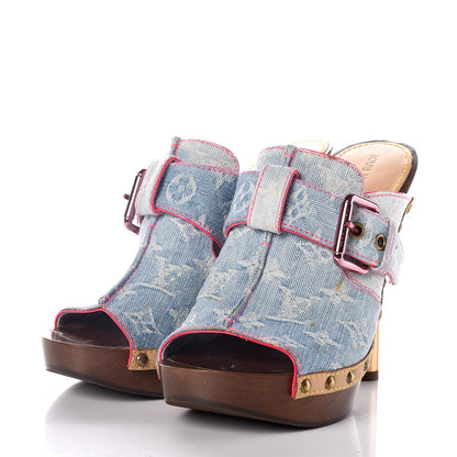 Louis Vuitton Denim Rosa Mule Clogs 41 3 of 13