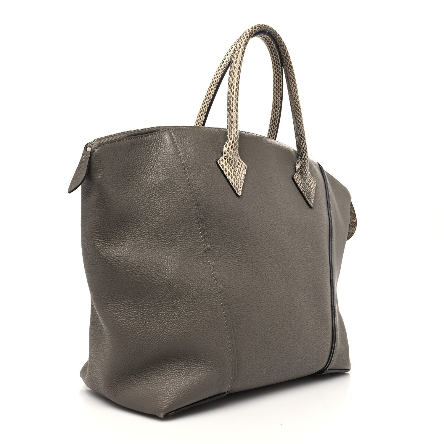 Louis Vuitton Veau Cachemire Ayers Soft Lockit MM Grey 2 of 13