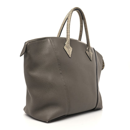 Louis Vuitton Veau Cachemire Ayers Soft Lockit MM Grey 2 of 13