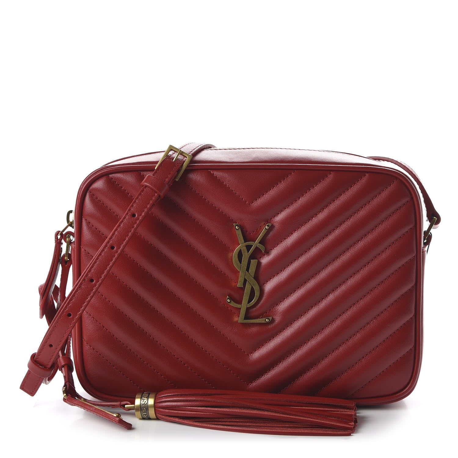 Saint Laurent Calfskin Matelasse Monogram Lou Camera Bag Rouge Eros 1 of 10