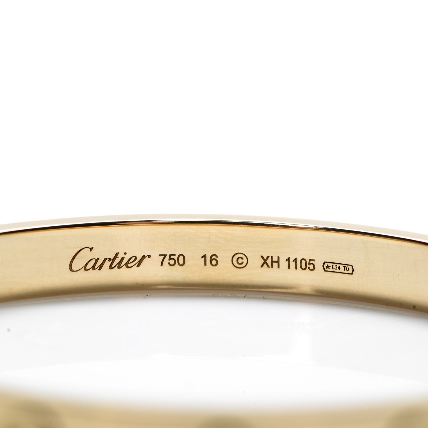 18K Yellow Gold LOVE Bracelet 16