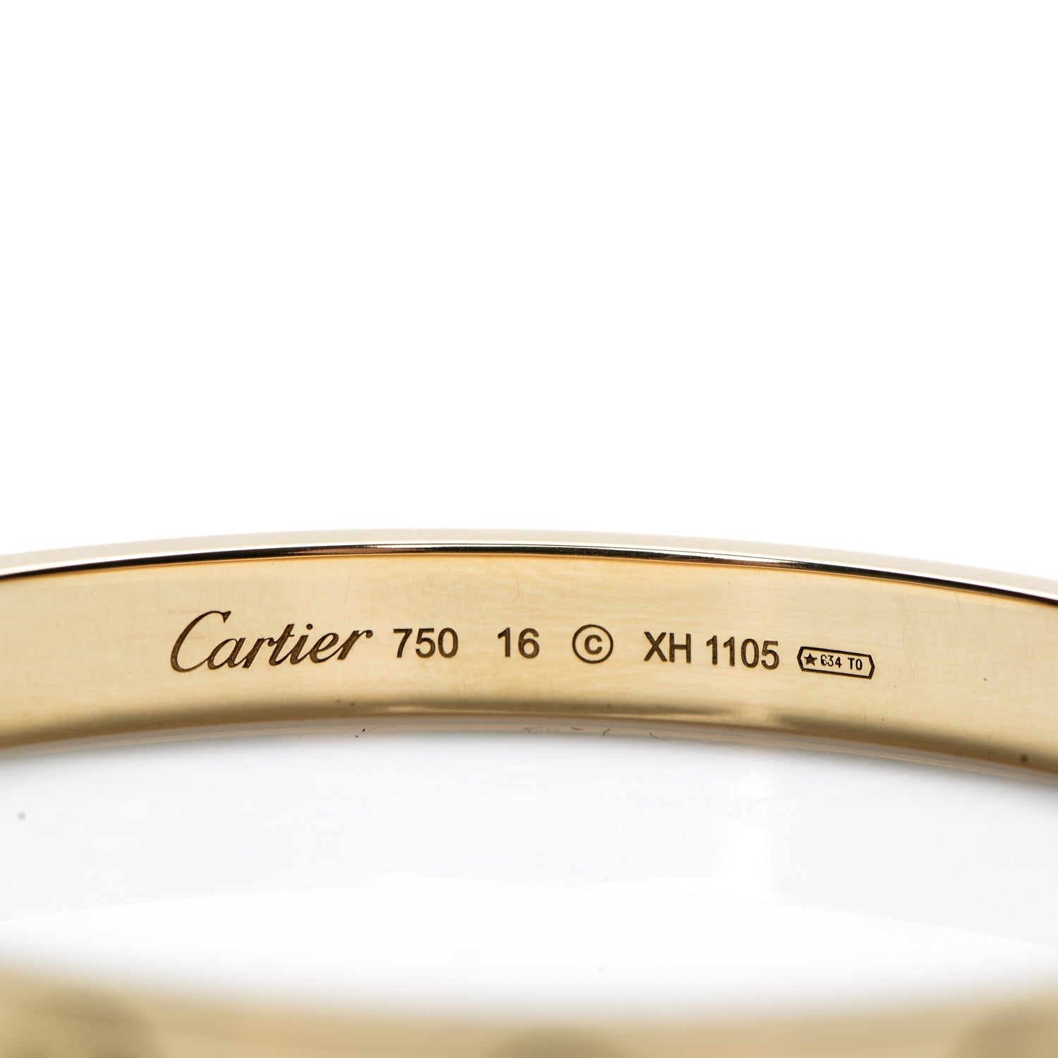 Cartier 18K Yellow Gold LOVE Bracelet 16 5 of 6