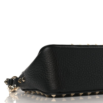 Valentino Garavani Grained Calfskin Small Rockstud Crossbody Bag Black 7 of 8