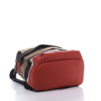 Burberry Jute Calfskin Mega Check Children's Backpack Red 3 of 12