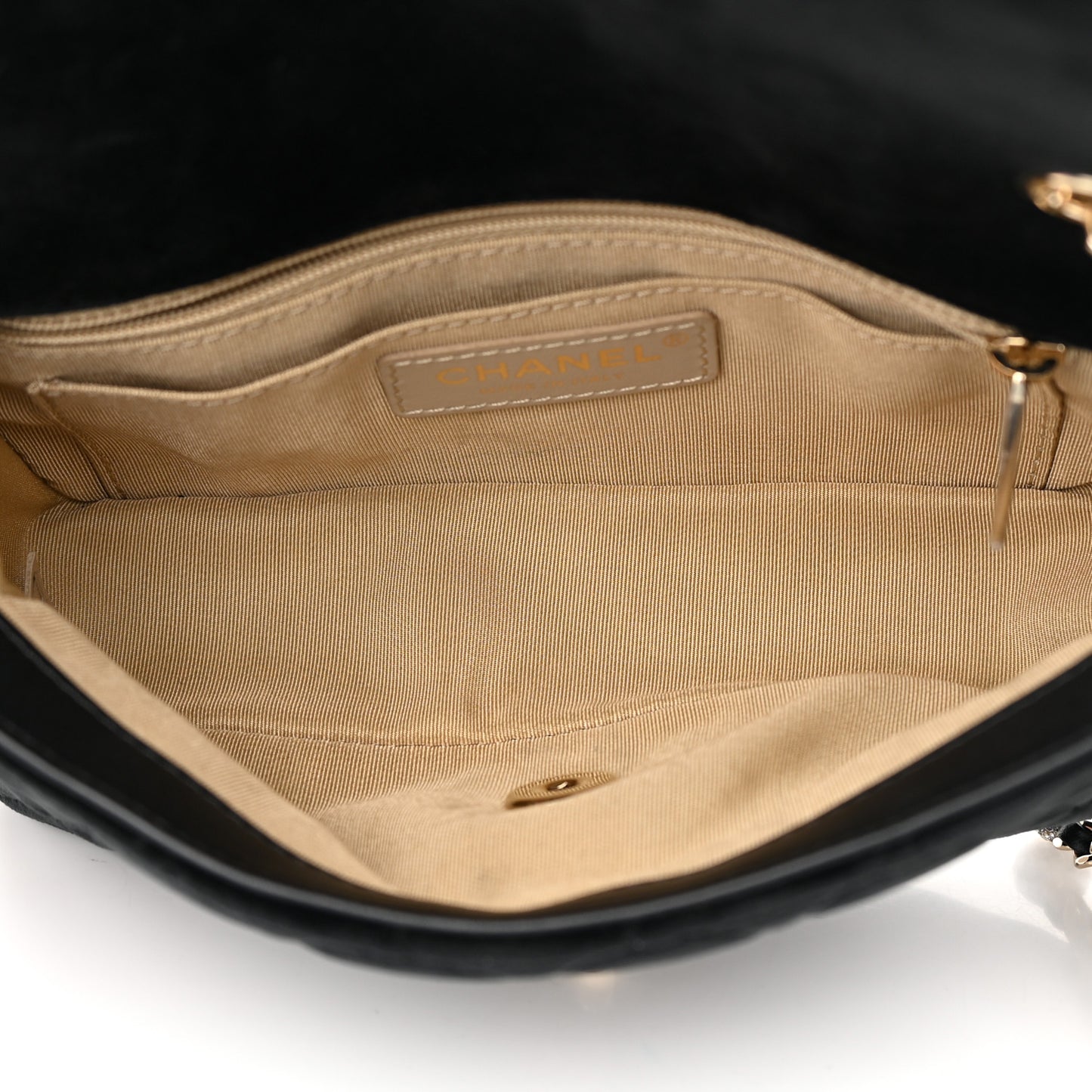 Velvet Quilted Mini Rectangular Pearl Crush Flap Black