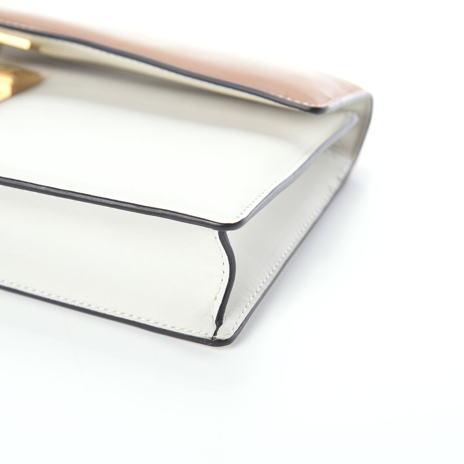 Celine Natural Calfskin Bicolor Clutch White Claycourt 7 of 7