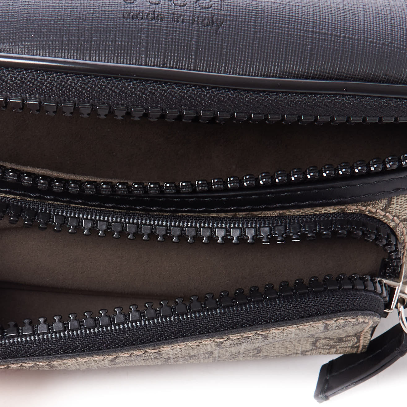 GG Supreme Monogram Belt Bag Black