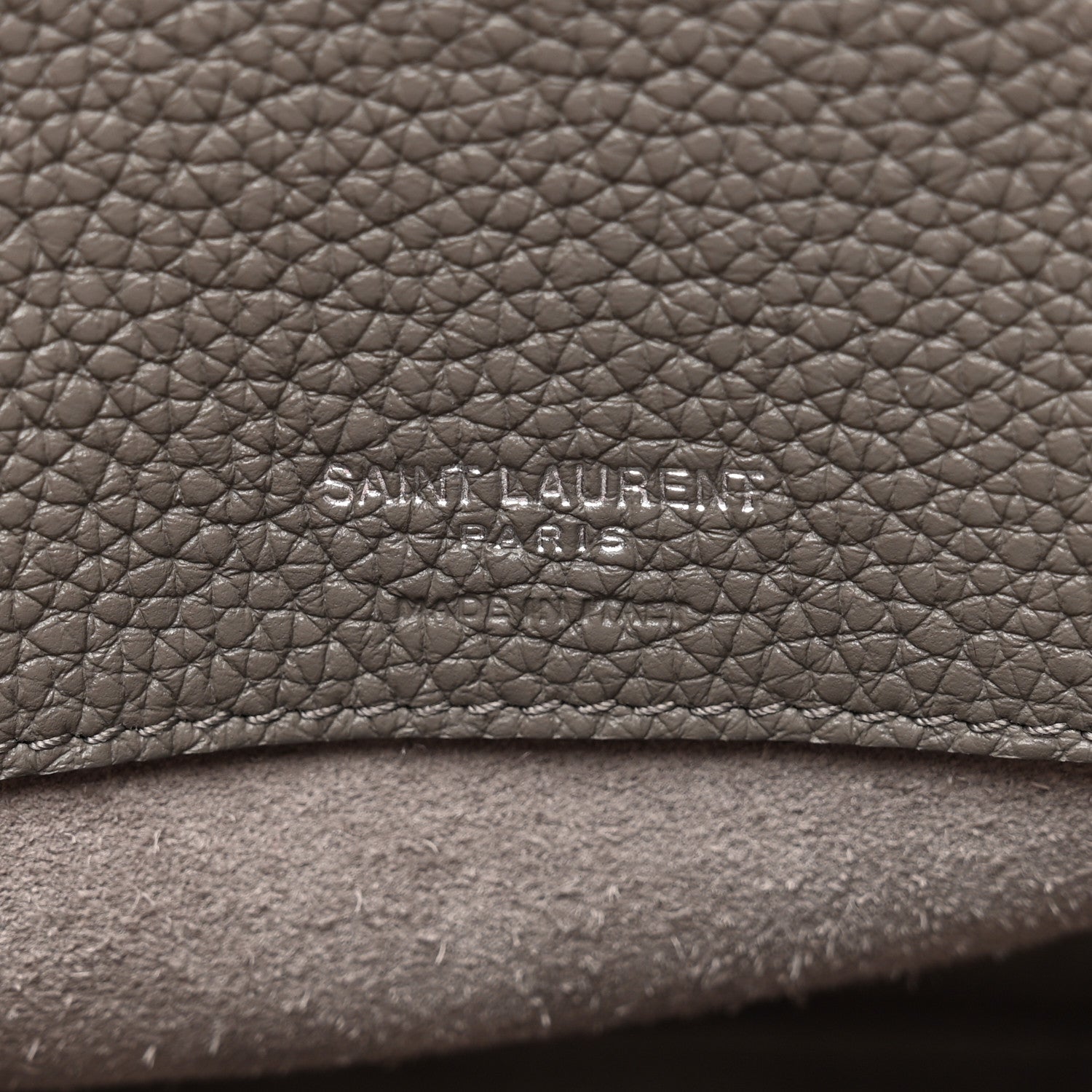 Saint Laurent Grained Calfskin Nano Supple Sac De Jour Fog 6 of 12