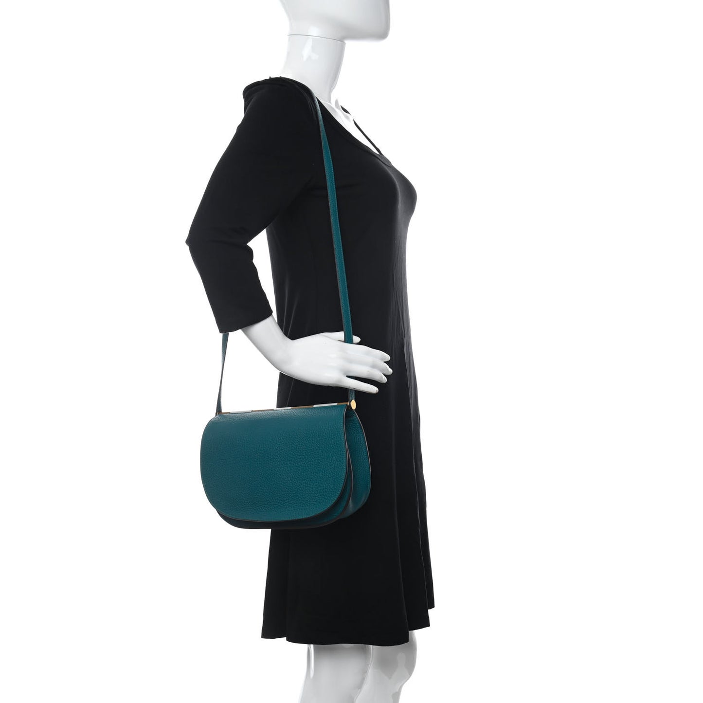 Taurillon Clemence Chevre Mysore Saut 25 Vert Bosphore