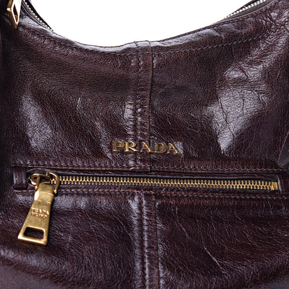 Prada Vitello Shine Hobo Bruciato 11 of 14
