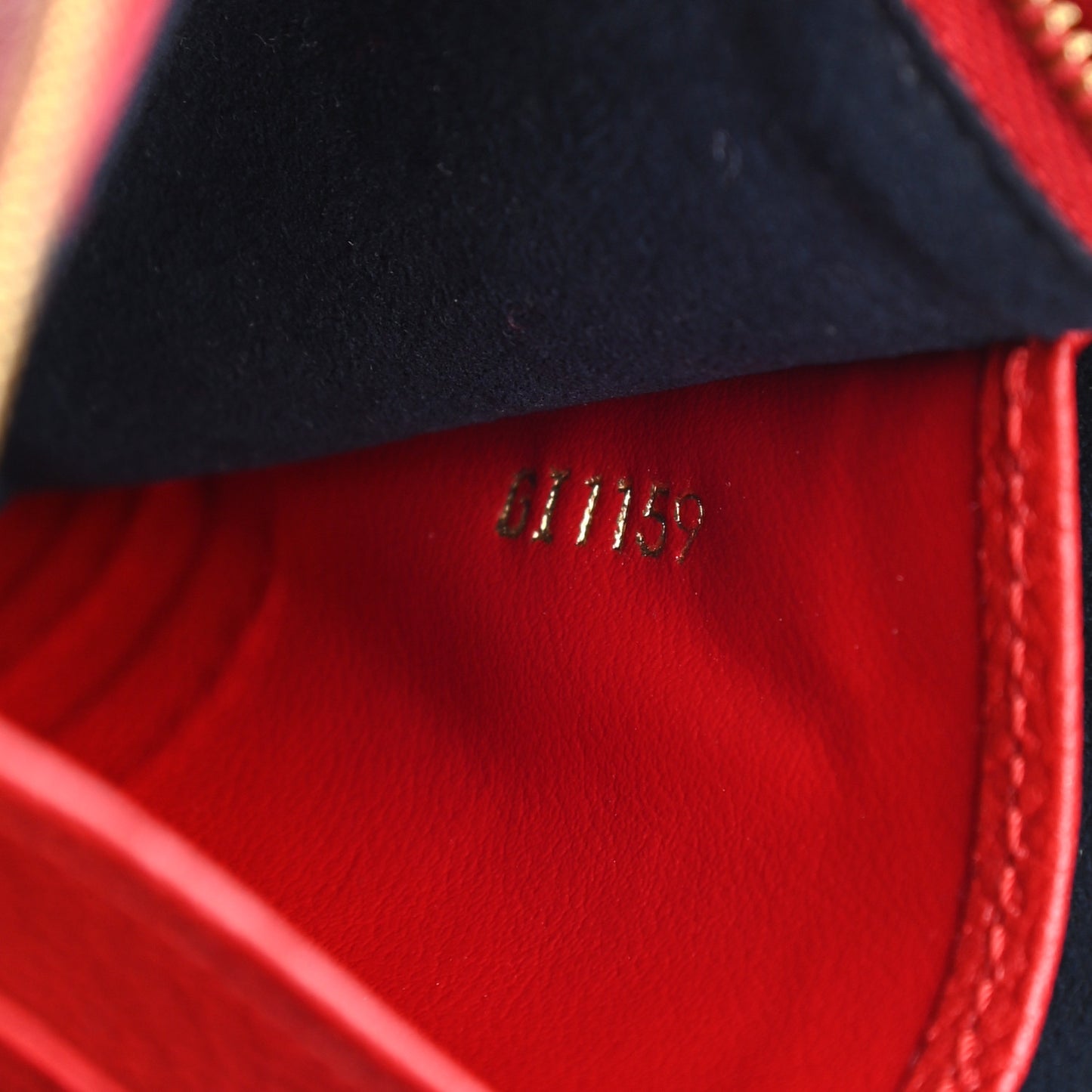 Empreinte Double Zip Pochette Marine Rouge
