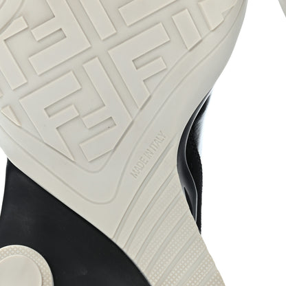 Fendi Vernice High-Tech Womens FFluid Zip Up Sneakers 38.5 Black White 11 of 13