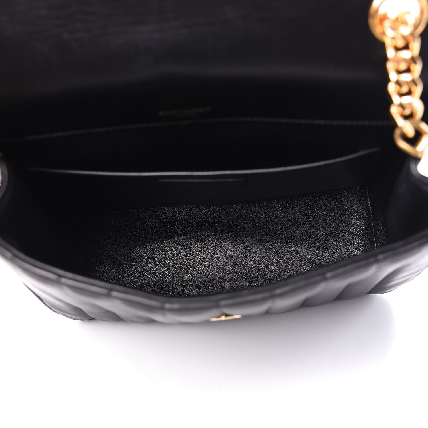 Saint Laurent Lambskin Matelasse Monogram Large Vicky Chain Bag Black 4 of 11